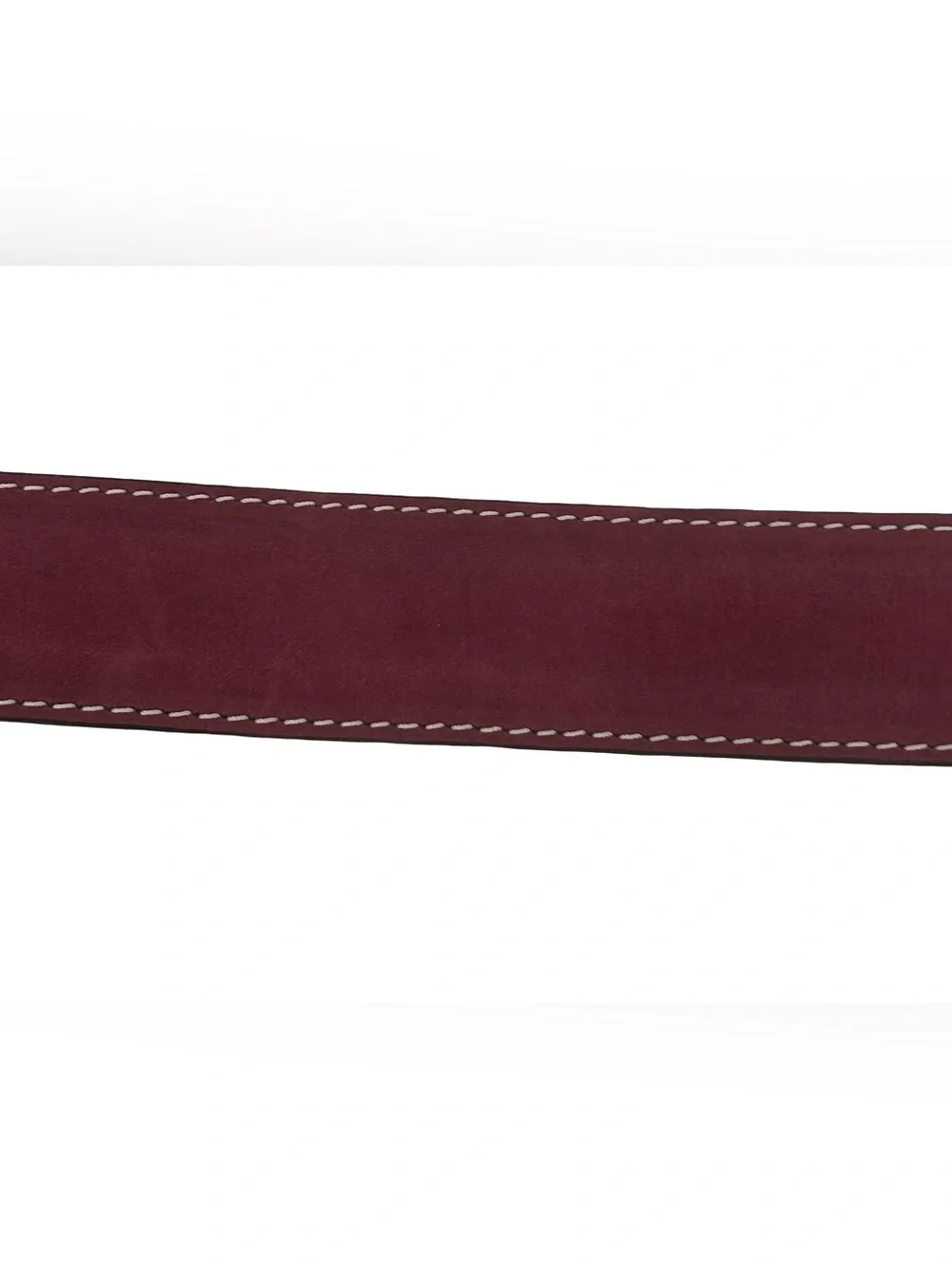 Links & Kings Italian Nubuck Leather Golf Belt Burgundy Handcrafted 50 XL XXL 46